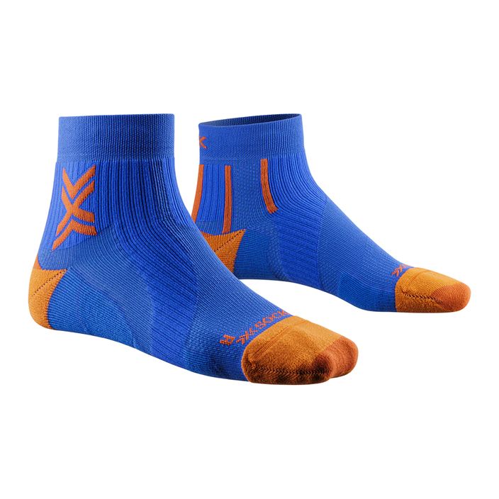 Мъжки чорапи за бягане X-Socks Run Perform Ankle twyce blue/orange 2