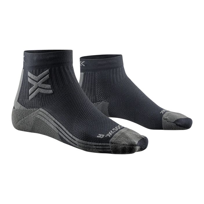 Дамски чорапи за бягане X-Socks Run Discover Ankle black/charcoal 2
