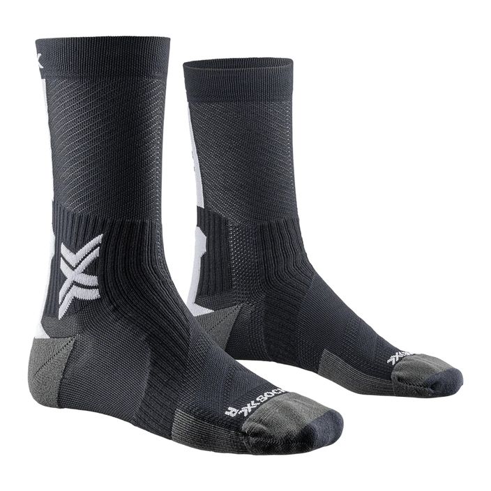 X-Socks Bike Perform Crew черни/арктически бели чорапи за колоездене 2