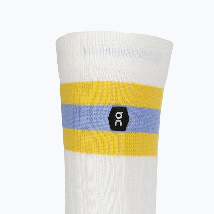 Мъжки чорапи за тенис On Running White/mustard 3