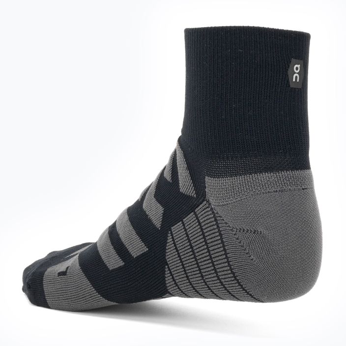 Мъжки чорапи за бягане On Running Performance Mid black/shadow 2