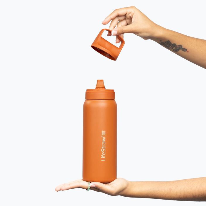Lifestraw Go 2.0 Стоманена бутилка за пътуване с филтър 700 ml kyoto orange 3