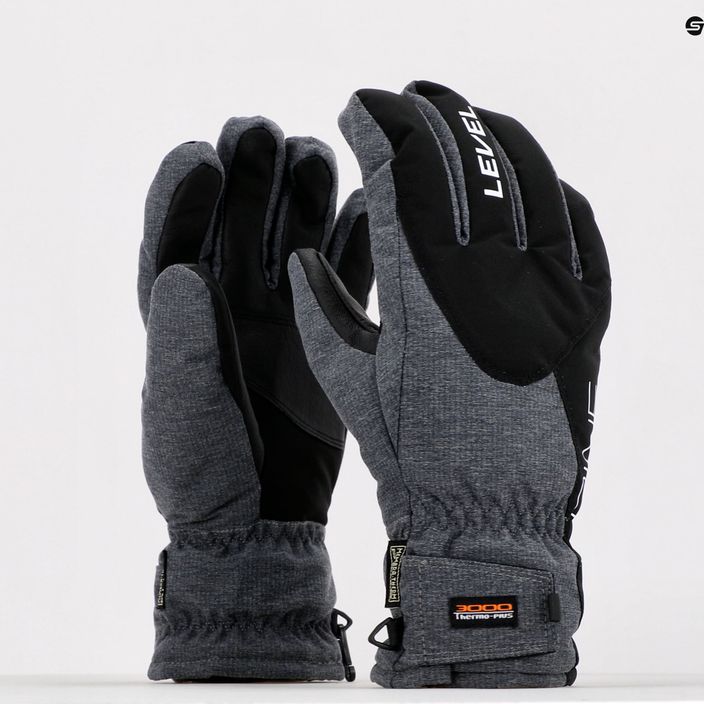 Мъжки ски ръкавици Level Alpine сиви 3343 5