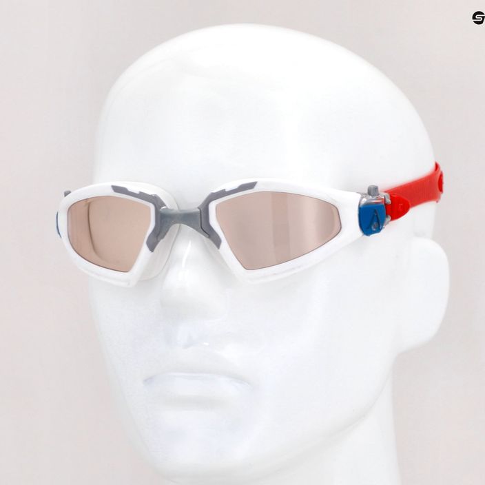 Aqua Sphere Kayenne Pro очила за плуване в бяло и червено EP3040910LPH 7