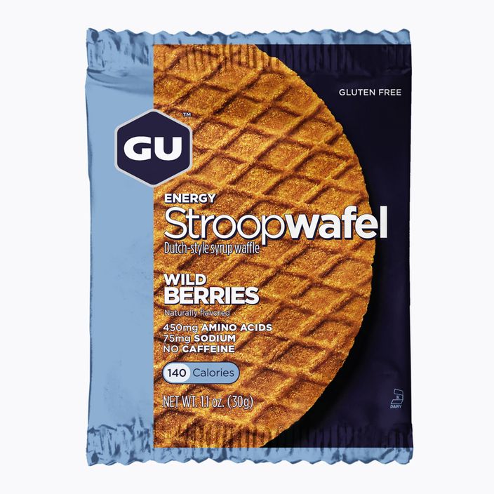 GU Energy Stroopwaffle snack 32 g горски плодове без глутен