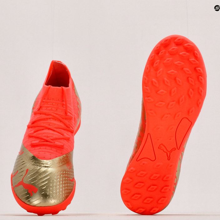 Детски футболни обувки PUMA Future Z 3.4 Neymar Jr. TT оранжево и златно 107108 01 11