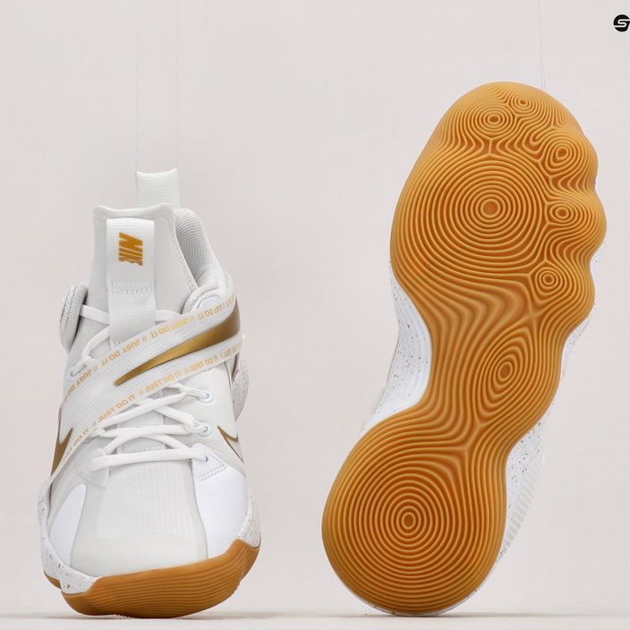 Nike React Hyperset SE волейболни обувки в бяло и златно DJ4473-170 11
