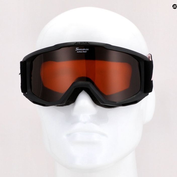 Детски очила за ски Alpina Piney black/rose matt/orange 10