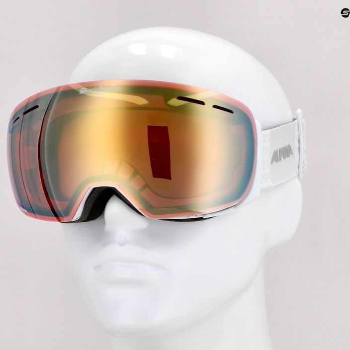 Очила за ски Alpina Granby QV white gloss/gold sph 5