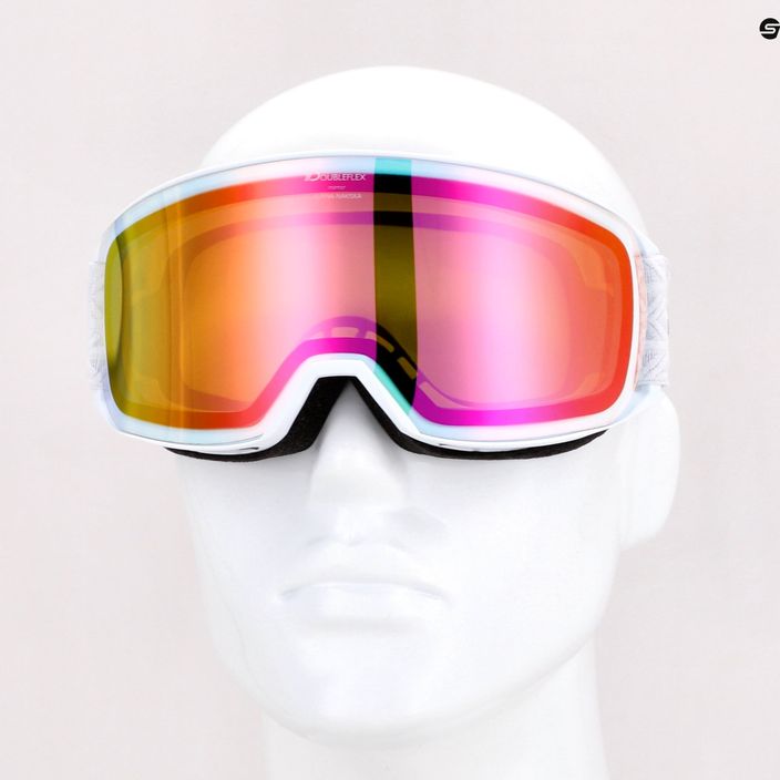 Очила за ски Alpina Nakiska Q-Lite white matt/pink 5