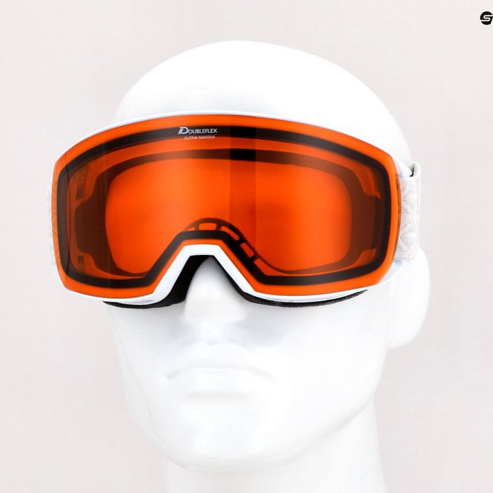Очила за ски Alpina Nakiska white matt/orange 5