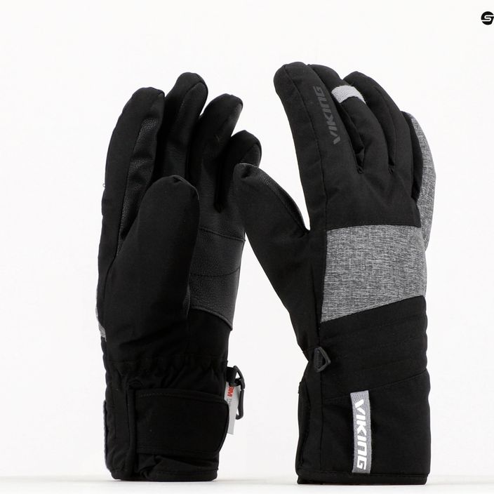 Мъжки ски ръкавици Viking Espada black/grey 113/24/4587 9