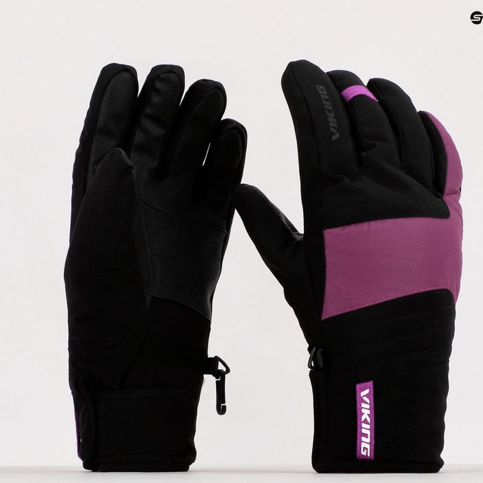 Мъжка ски ръкавица Viking Espada black/purple 113/24/4587 10
