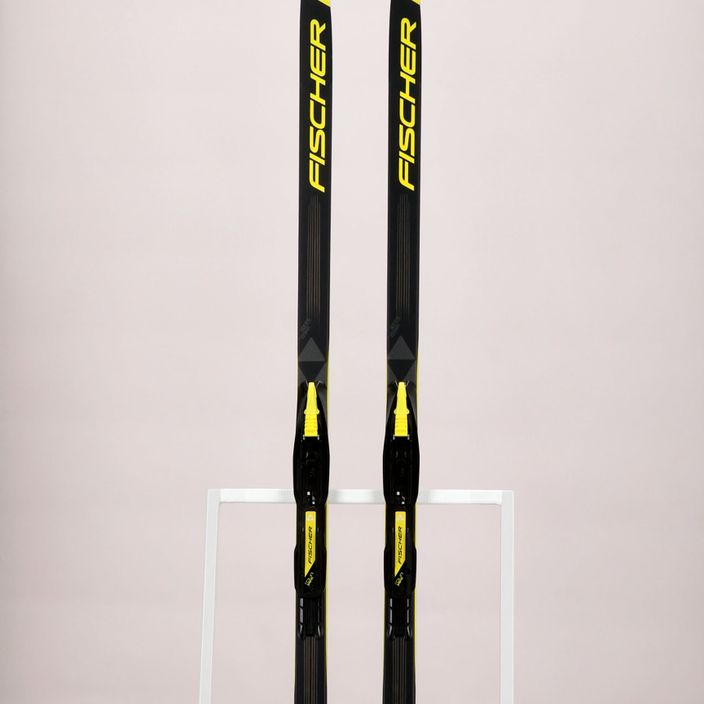 Детски ски за ски бягане Fischer Sprint Crown + Tour Step-In черно-жълти NP63019V 14