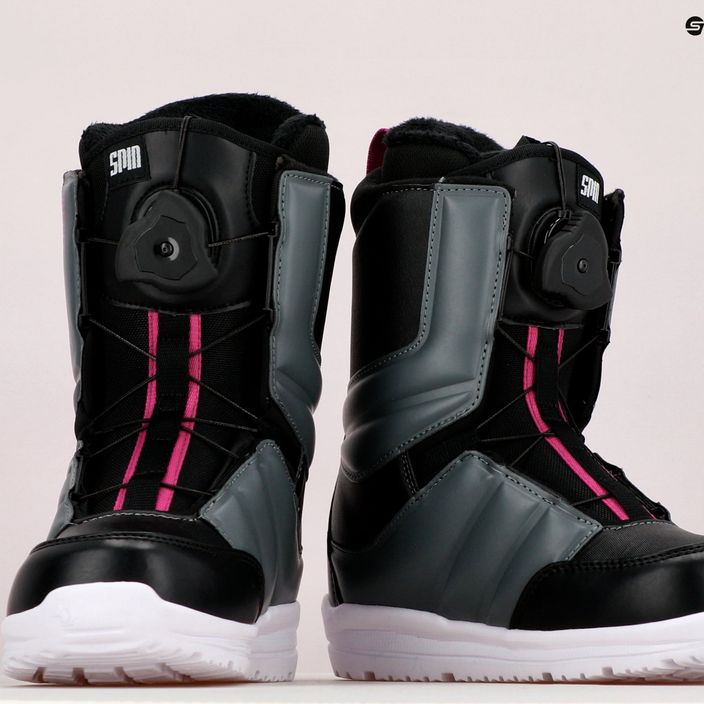 Дамски обувки за сноуборд Northwave Helix Spin черен-сив 70221401 14