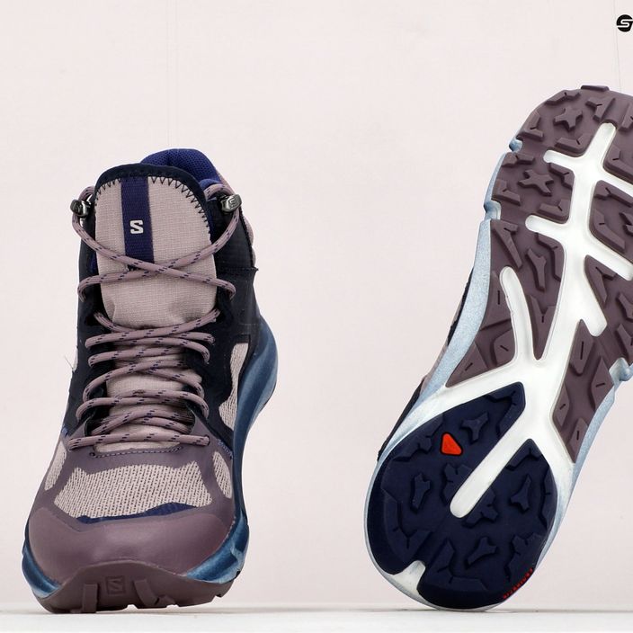 Дамски туристически обувки Salomon Predict Hike Mid GTX лилаво L41737000 21