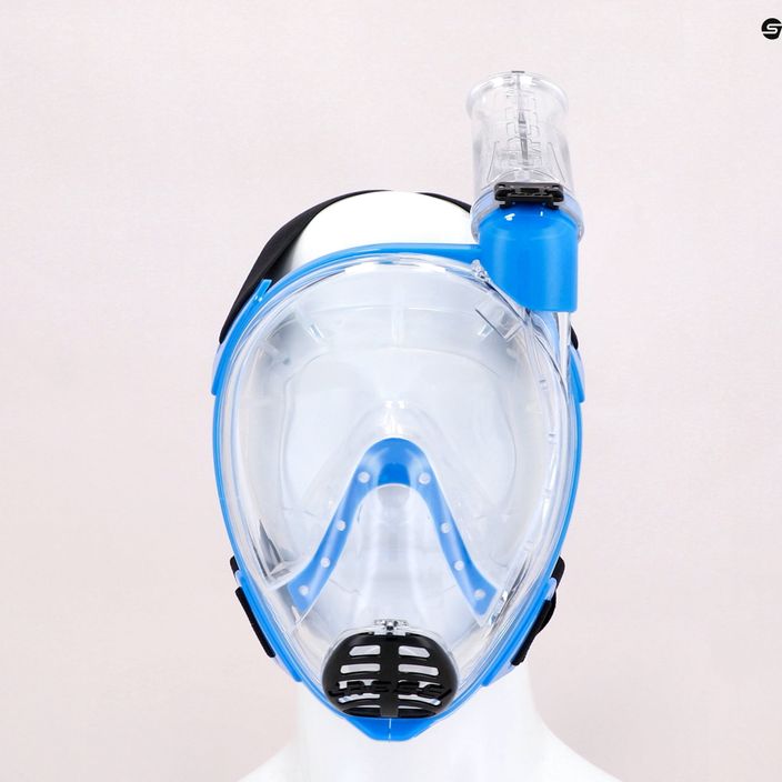 Детска пълнолицева маска Cressi Baron за гмуркане с шнорхел синя XDT0360020 7