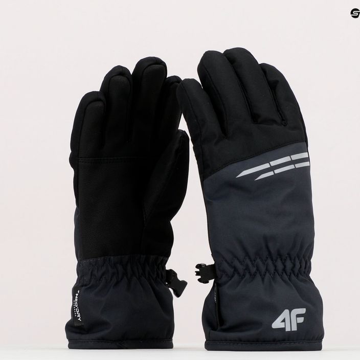 Детски ски ръкавици 4F сиво-черни 4FJAW22AFGLM038 10