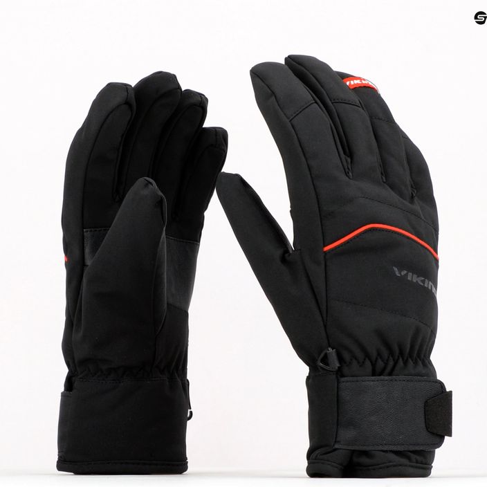 Мъжки ски ръкавици Viking Solven black/red 110/23/7558/34 9