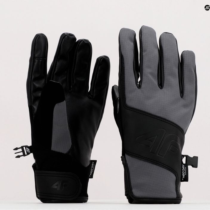 Мъжки ски ръкавици 4F сиви H4Z22-REM004 10