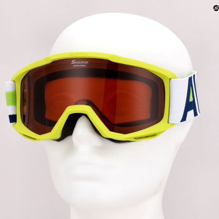 Детски очила за ски Alpina Piney lime matt/orange 7
