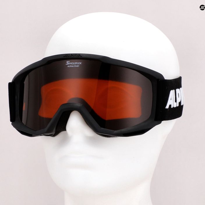 Детски очила за ски Alpina Piney black matt/orange 5