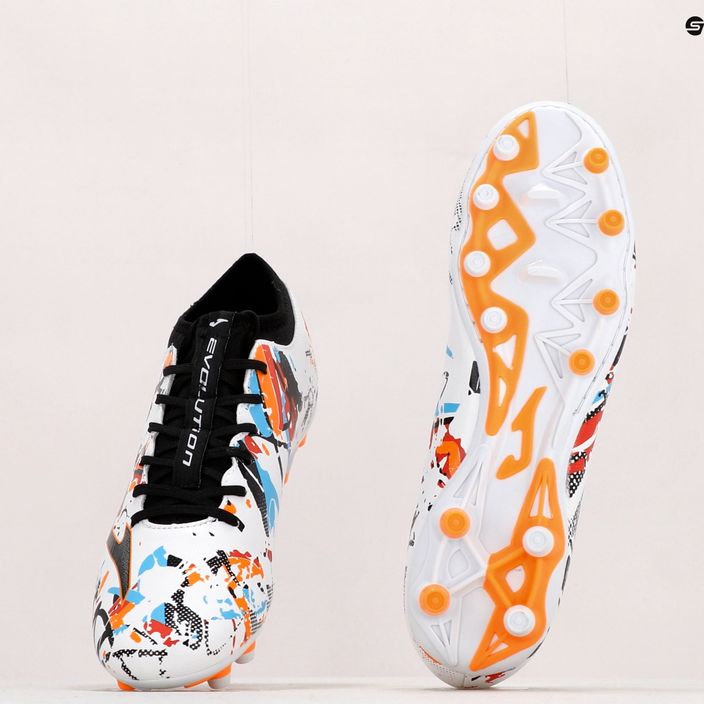Joma Evolution FG мъжки футболни обувки бяло/черно/оранжево 12
