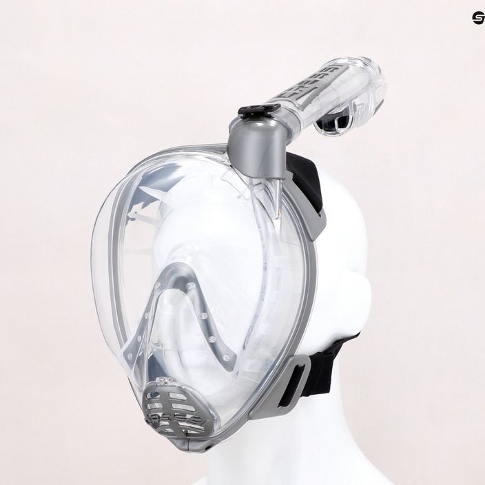 Cressi Duke Dry сива пълнолицева маска за гмуркане с шнорхел XDT000000 11