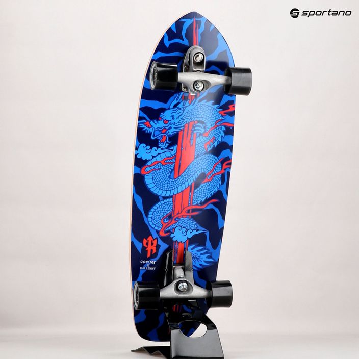 Surfskate скейтборд Carver C7 Raw 34" Kai Dragon 2022 Цялостно синьо и червено C1013011143 15