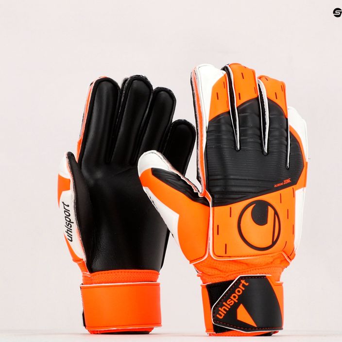 Uhlsport Вратарски ръкавици Soft Resist+ Flex Frame оранжево и бяло 101127401 9
