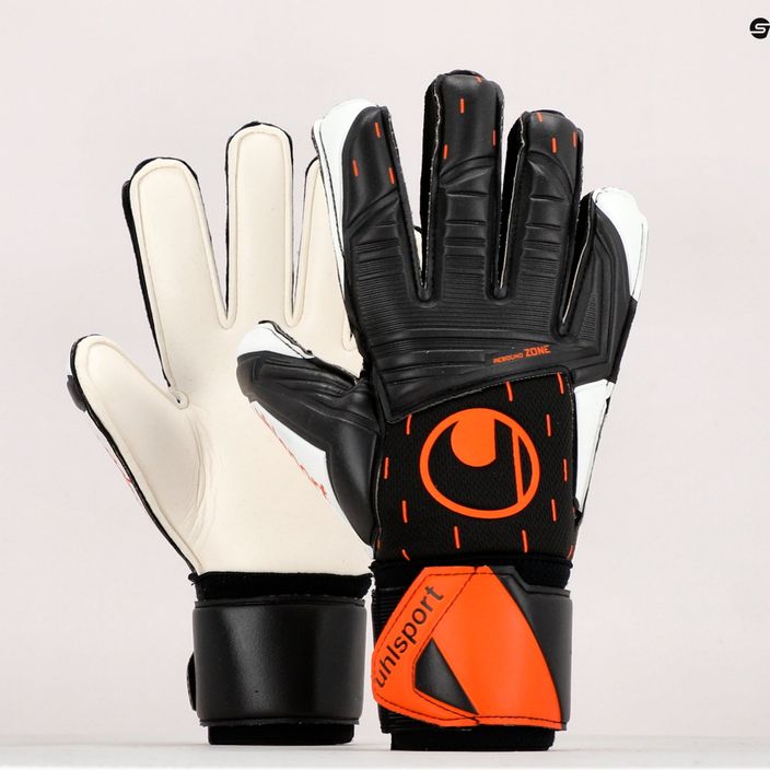 Uhlsport Speed Contact Supersoft вратарски ръкавици черно и бяло 101126601 9