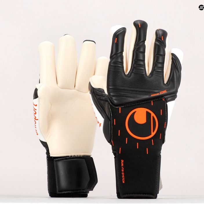 Uhlsport Speed Contact Absolutgrip Finger Surround Вратарски ръкавици черно и бяло 101126301 9