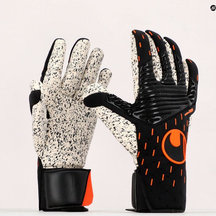 Uhlsport Speed Contact Supergrip+ Finger Surround вратарски ръкавици черно-бели 101126001 9