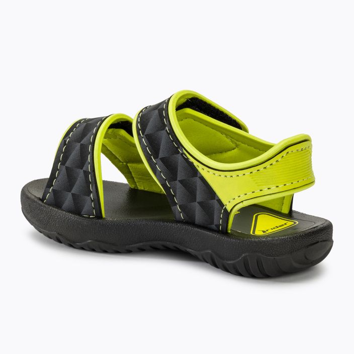 RIDER Basic Sandal V Baby черни/неоново жълти сандали 3