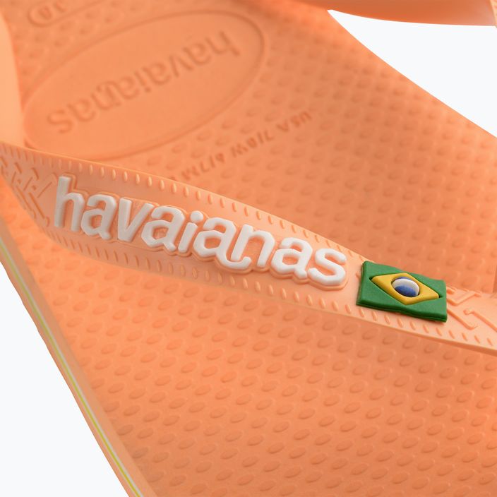 Havaianas Brasil Logo джапанки в цвят праскова 5