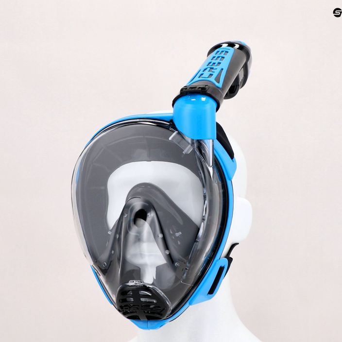 Cressi Duke Dry пълнолицева маска за гмуркане с шнорхел черна/синя XDT005020 7