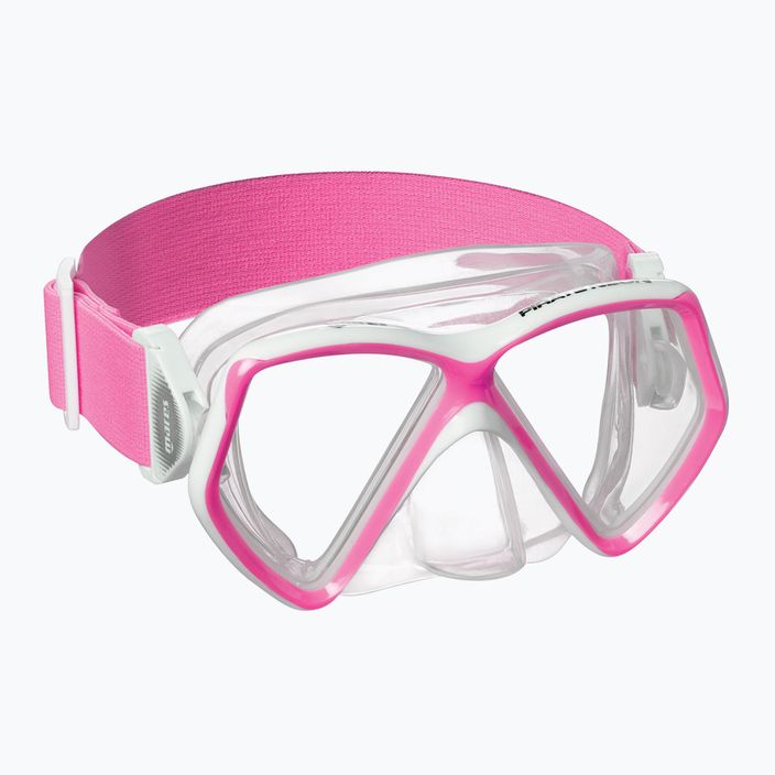 Детски комплект за шнорхел Mares Combo Pirate Neon pink/white/clear 2