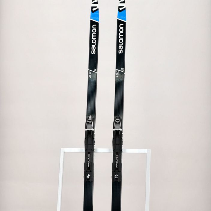 Детски ски за ски бягане Salomon Aero Grip Jr. + Prolink Access черно-синьо L412480PM 11