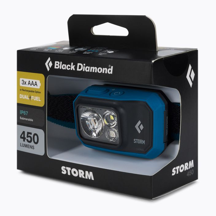 Black Diamond Storm 450 фенер за глава, син BD6206714004ALL1