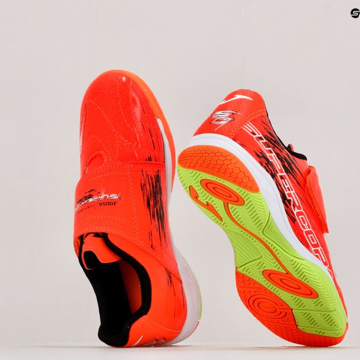 Детски футболни обувки Joma Super Copa IN coral/green fluor 18
