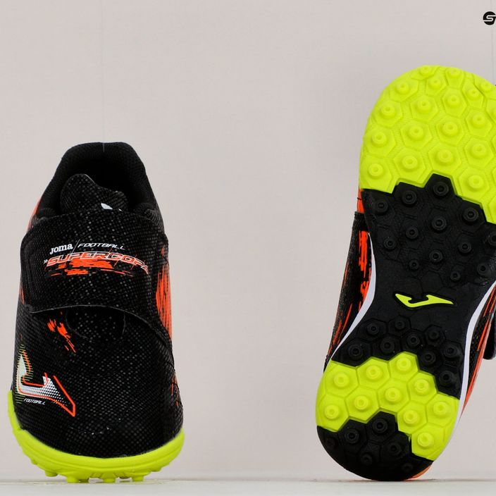 Детски футболни обувки Joma Super Copa TF черни/оранжеви 16