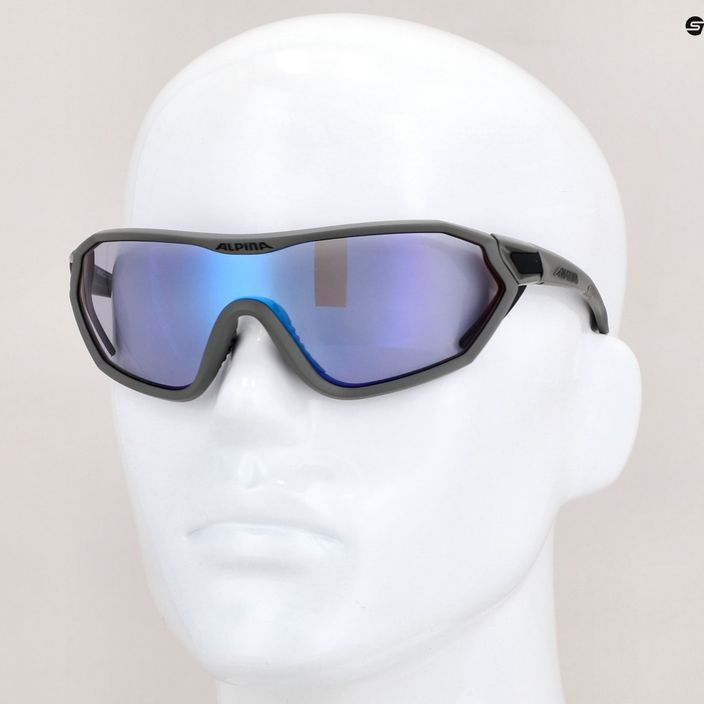 Очила за велосипеди Alpina S-Way VM moon-grey matt/blue mirror 7