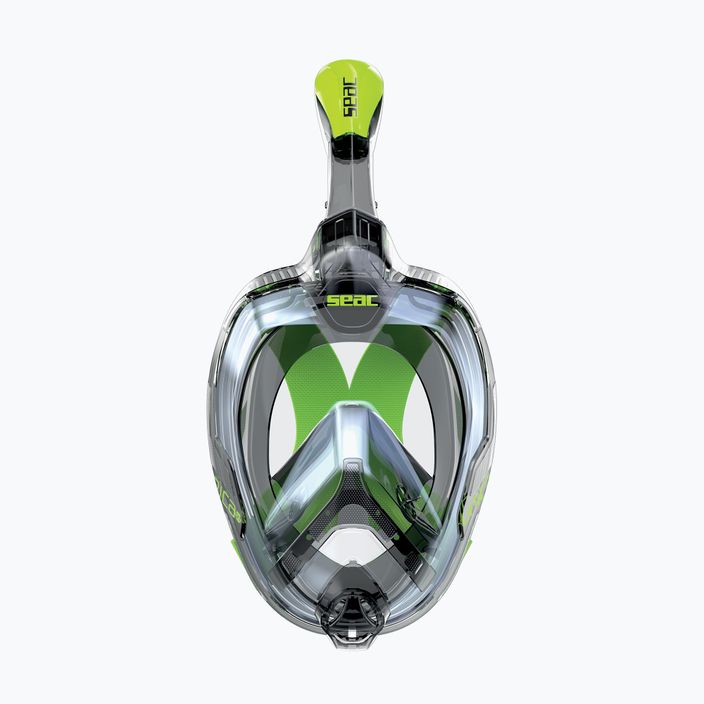 SEAC Magica сива прозрачна/зелена лайм маска за гмуркане с шнорхел 2