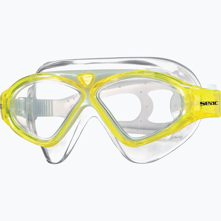 Детска маска за плуване SEAC Vision Jr, жълта 2