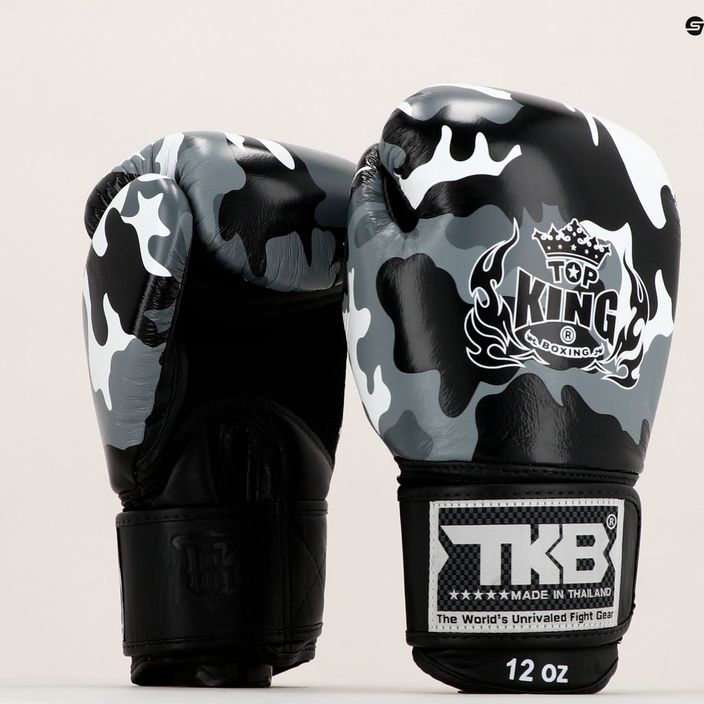 Top King Muay Thai Empower сиви боксови ръкавици TKBGEM-03A-GY 7