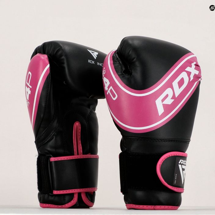 RDX детски боксови ръкавици черно-розови JBG-4P 18