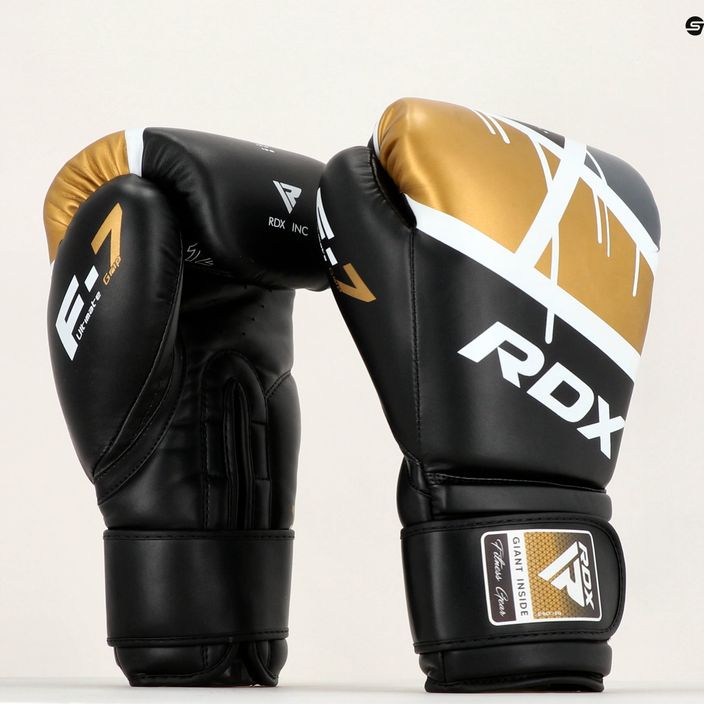 RDX BGR-F7 черни/златни боксови ръкавици BGR-F7BGL 8
