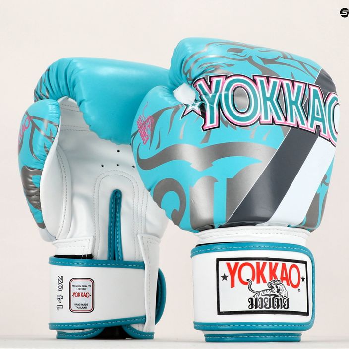 Сини боксови ръкавици YOKKAO 90'S BYGL-90-5 8