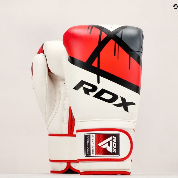 RDX боксови ръкавици червено и бяло BGR-F7R 11