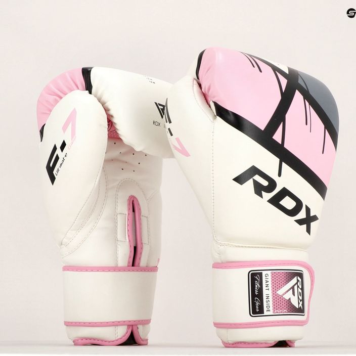 Дамски боксови ръкавици RDX BGR-F7 в бяло и розово BGR-F7P 13